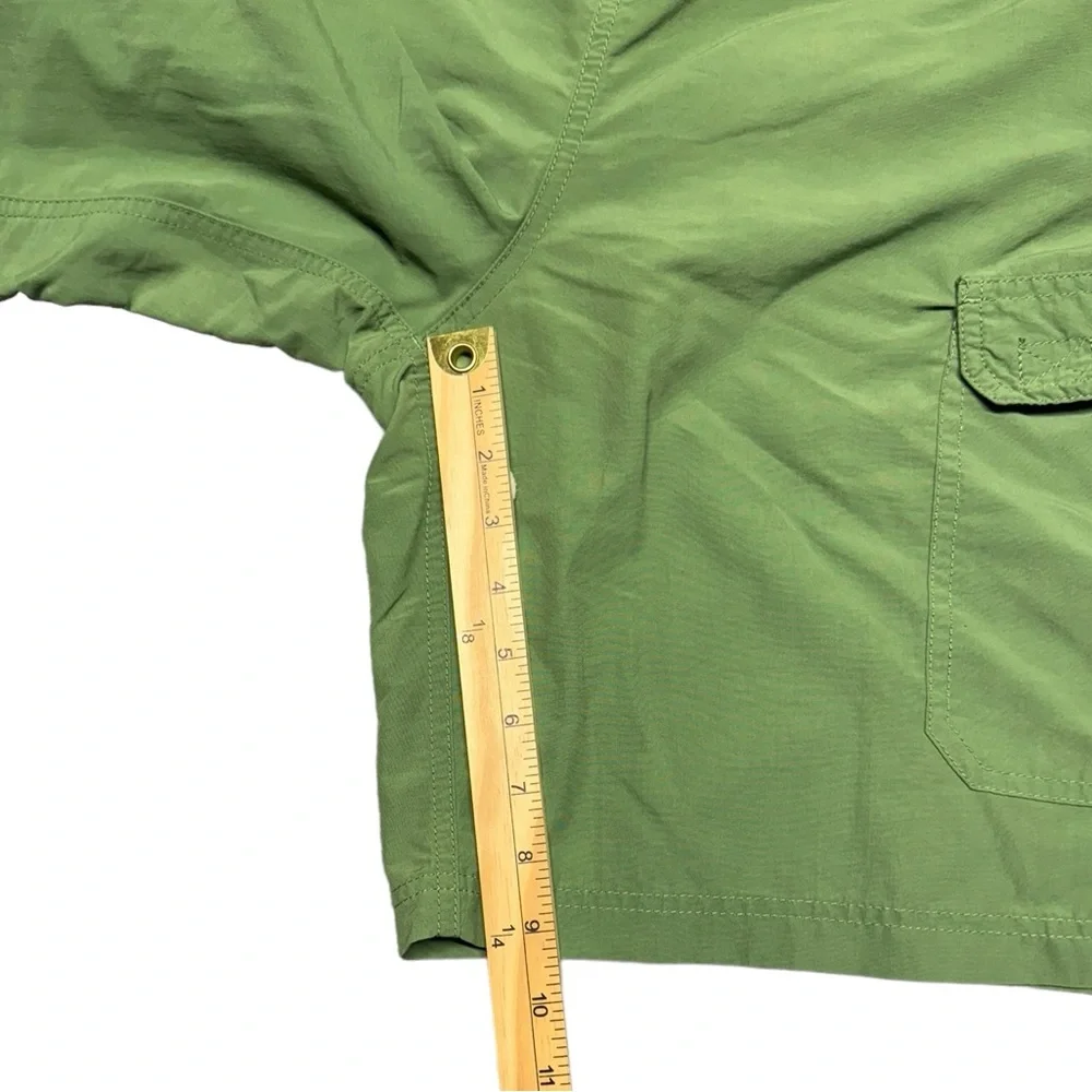 L.L.‎ Bean Suplex Nylon Cargo Swim Trunks Mens Medium Elastic Waist Green Beach - Picture 10 of 16
